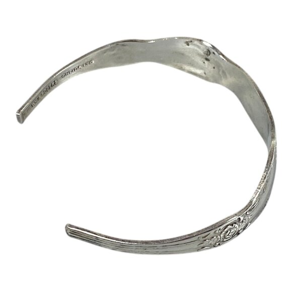 Oneida Bracelet S/M Silver Plated  Cuff ID Spoon Handle Vanessa Francesca VTG - Picture 13 of 16